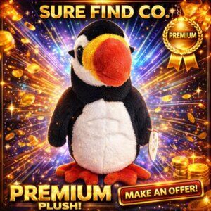 Ty Beanie Baby Puffer The Puffin 1997 Retired Plush Toy NWT MWMT Collectible